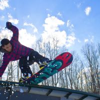 Thomas on the c box in the Bushkill Terrain Park   Shawnee Mountain Ski Area   2